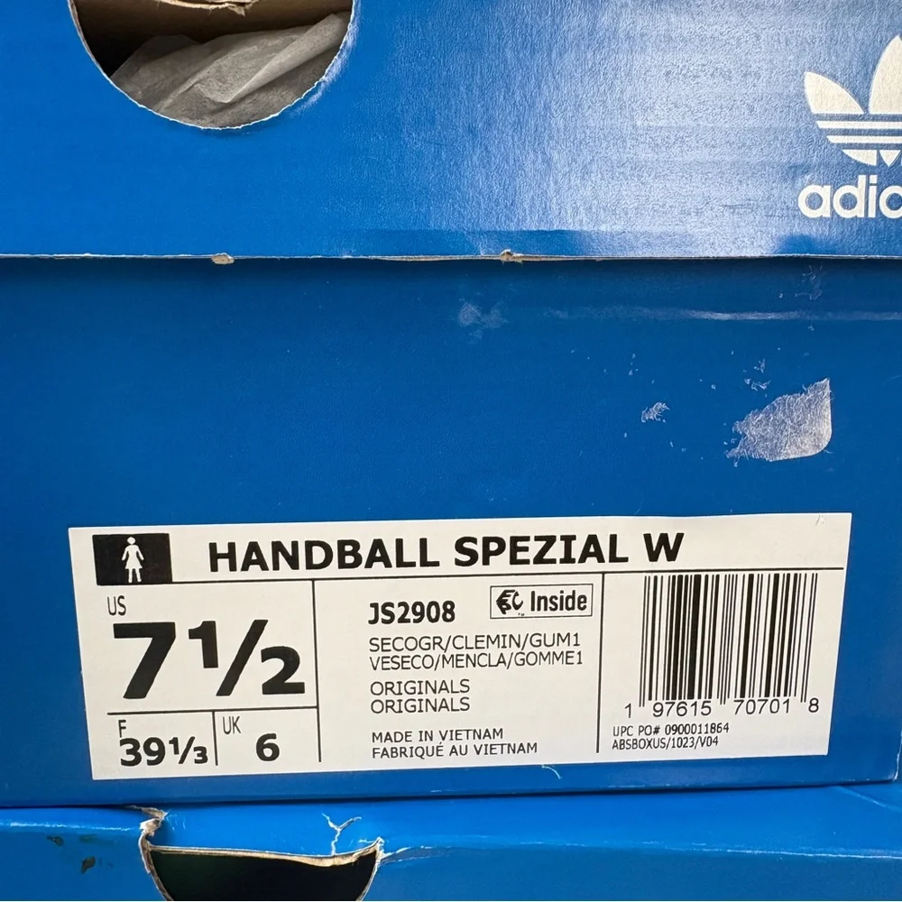 Adidas Handball Spezial Sneaker Shoes Court Green Mint Gum JS2908 Women's Sz - Picture 9 of 10